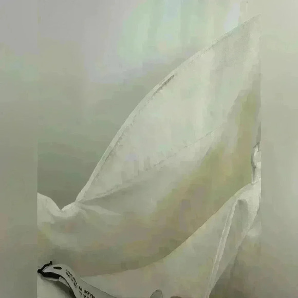 ZARA Poplin White Pleated Midi Dress Size L **Flaw see description - Picture 6 of 6